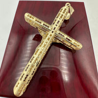 3.55” 14K Yellow Gold 3D Crucifix Pendant