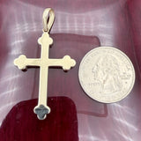 14k Gold  Fancy Cross Pendant - Italian Made (available in two sizes)