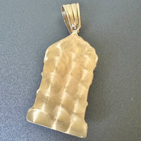 2.9” 14k Yellow Gold Solid Saint Lazarus House Pendant