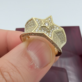 Yellow Gold 3D Star Ring