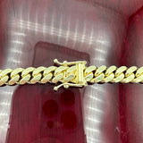 6mm 14k Yellow Gold Solid Miami Cuban Link Chain
