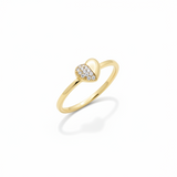 14k Gold Dainty Heart Ring