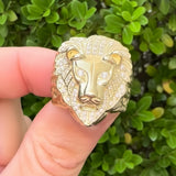 Gold 3D Lion Head Ring