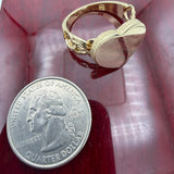 14k Gold 3D Heart Chino Link Ring