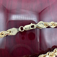 10k Yellow Gold 6mm Diamond Cut Rope Bracelet - various sizes