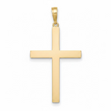 2.3” 14k Gold  Cross Pendant - Italian Made