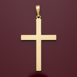 2.3” 14k Gold  Cross Pendant - Italian Made