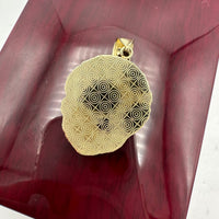 1.6” 10K Yellow Gold Roaring Lion Pendant