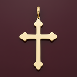 14k Gold  Fancy Cross Pendant - Italian Made (available in two sizes)