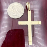 2.3” 14k Gold  Cross Pendant - Italian Made