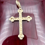 14k Gold  Fancy Cross Pendant - Italian Made (available in two sizes)