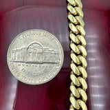 6mm 14k Yellow Gold Solid Miami Cuban Link Chain