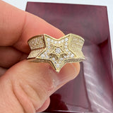 Yellow Gold 3D Star Ring