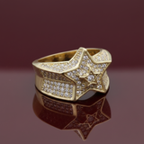 Yellow Gold 3D Star Ring