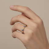 14k Gold Stackable Evil Eye Ring