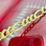 5mm 14k Yellow Gold Solid Figaro Chain