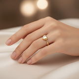 14k Gold Dainty Heart Ring