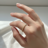 14k Gold Beaded Stackable Ring