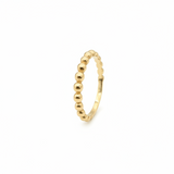 14k Gold Beaded Stackable Ring