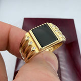 14k Gold Black Onyx Ring