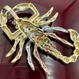 1.6” 14k Tri-color Gold Scorpio Pendant