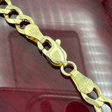5mm 14k Yellow Gold Solid Figaro Chain