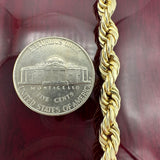 10k Yellow Gold 6mm Diamond Cut Rope Bracelet - various sizes