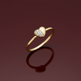 14k Gold Dainty Heart Ring