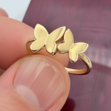 14k Gold Stackable Butterflies Ring