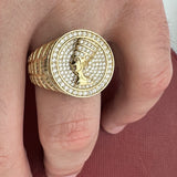 14K Gold 3D Nefertiti Ring