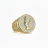 14K Gold 3D Nefertiti Ring