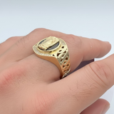 14k Gold Fancy Jesus Head Ring