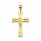 2.1” 14k Gold Crucifix Pendant - Italian Made