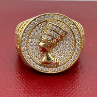 14K Gold 3D Nefertiti Ring