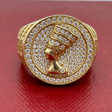 14K Gold 3D Nefertiti Ring