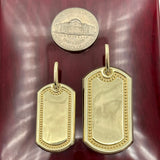 10K Yellow Gold Dog Tag Pendant