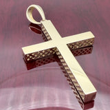 2.3” 14k Gold  Cross Pendant - Italian Made