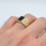 14k Gold Black Onyx Ring