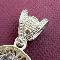 1.6" 14k Gold Jesus Head Pendant