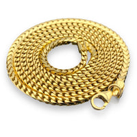 2.3MM 14k Yellow Gold Solid Franco Chain