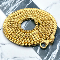 2.3MM 14k Yellow Gold Solid Franco Chain