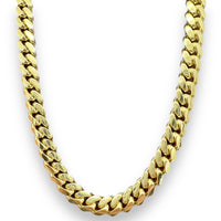 6mm 14k Yellow Gold Solid Miami Cuban Link Chain