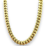 6mm 14k Yellow Gold Solid Miami Cuban Link Chain
