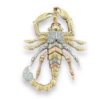 1.6” 14k Tri-color Gold Scorpio Pendant