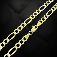 5mm 14k Yellow Gold Solid Figaro Chain