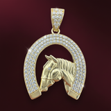 1.5” 14k Gold Horse Shoe Pendant