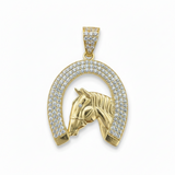 1.5” 14k Gold Horse Shoe Pendant