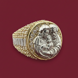 14K Two-tone Gold Baby Jesus Ring