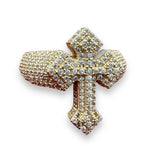14K Gold 3D Cross Ring