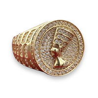 14K Gold 3D Nefertiti Ring